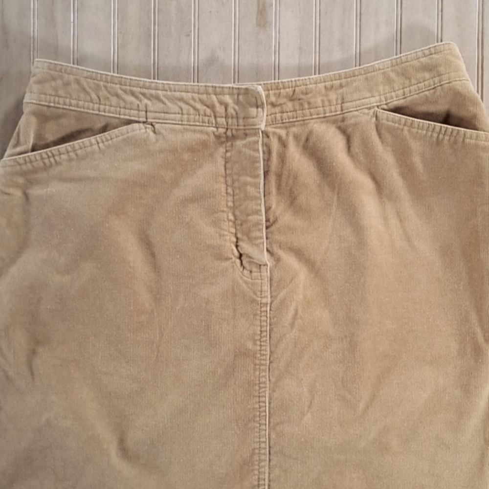 Sonoma Corduroy Jean Company Stretch  Soft Comfy Causal Pockets Pencil Skirt - Picture 3 of 11